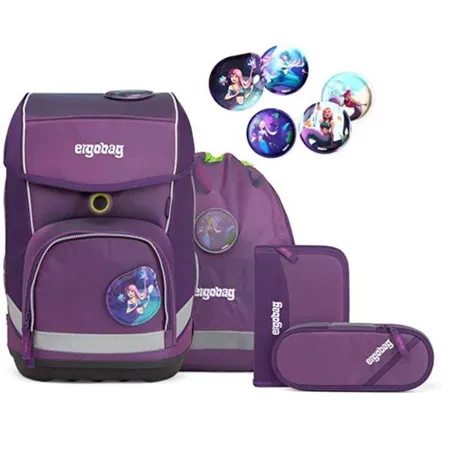 ergobag CUBO MeereszauBär Shiny Edition Schulranzen Set, 5-teilig