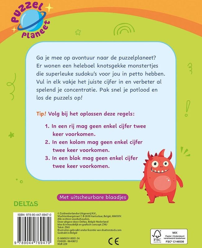 Deltas - Superleuke Sudoku's - Puzzelboek - Kinderen - 7 tot 9 jaar