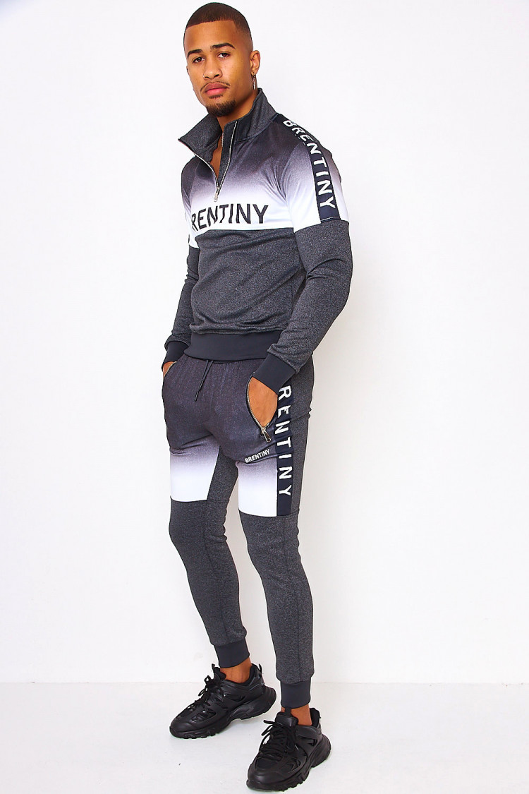 Ensemble gris Brentiny sweat zippé + jogging