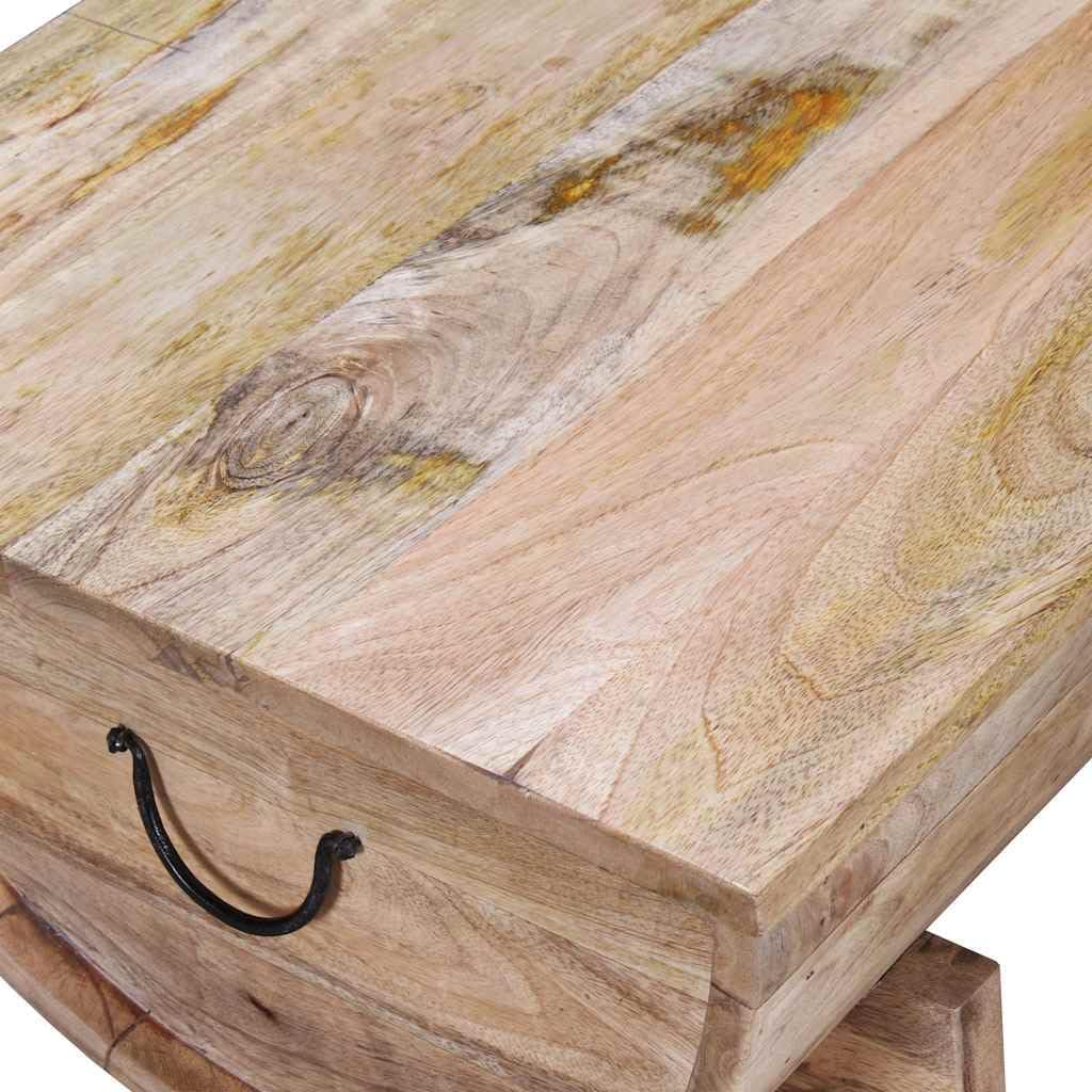 vidaXL Mangoholz Massiv Couchtisch 88x50x40 cm Kaffeetisch Beistelltisch Tisch