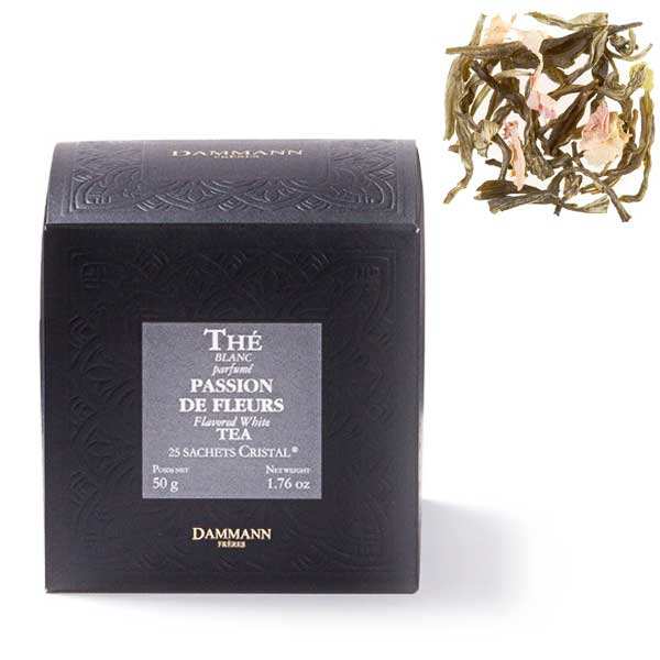Thé blanc passion des fleurs 25 sachets cristal - Dammann Frères