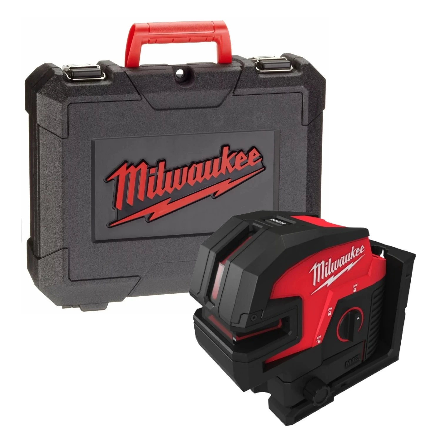 Milwaukee M12 CLL4P-0C 12V Li-Ion accu zelfnivellerende kruislijnlaser met 4 punten body in transportkoffer - groen
