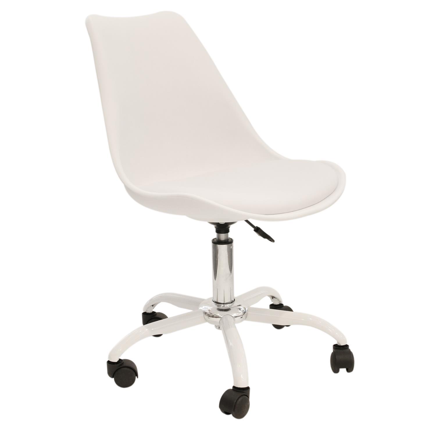 CHAISE A ROULETTES KIRUNA BLANC