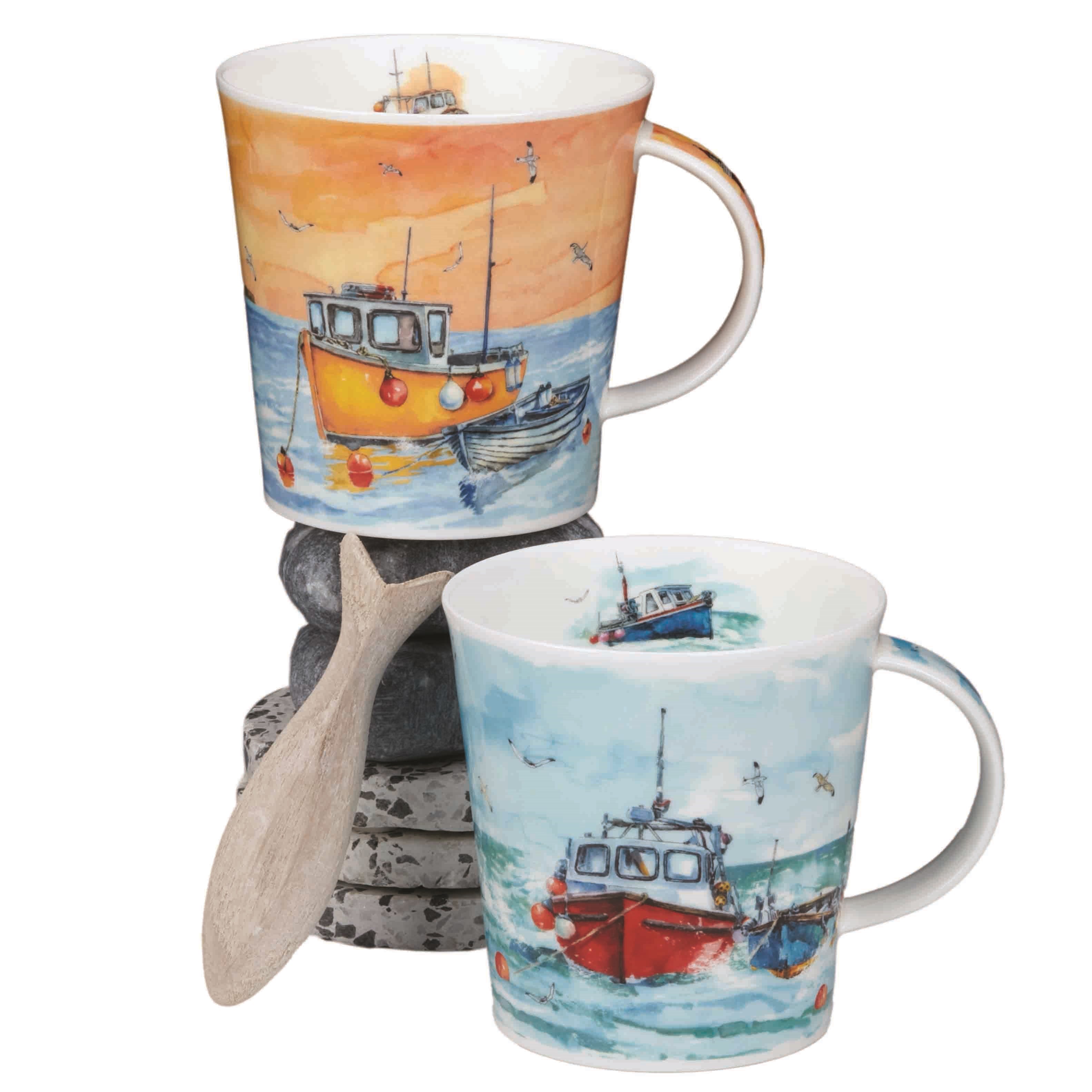 Dunoon Becher Cairngorm Fisching Boats yellow