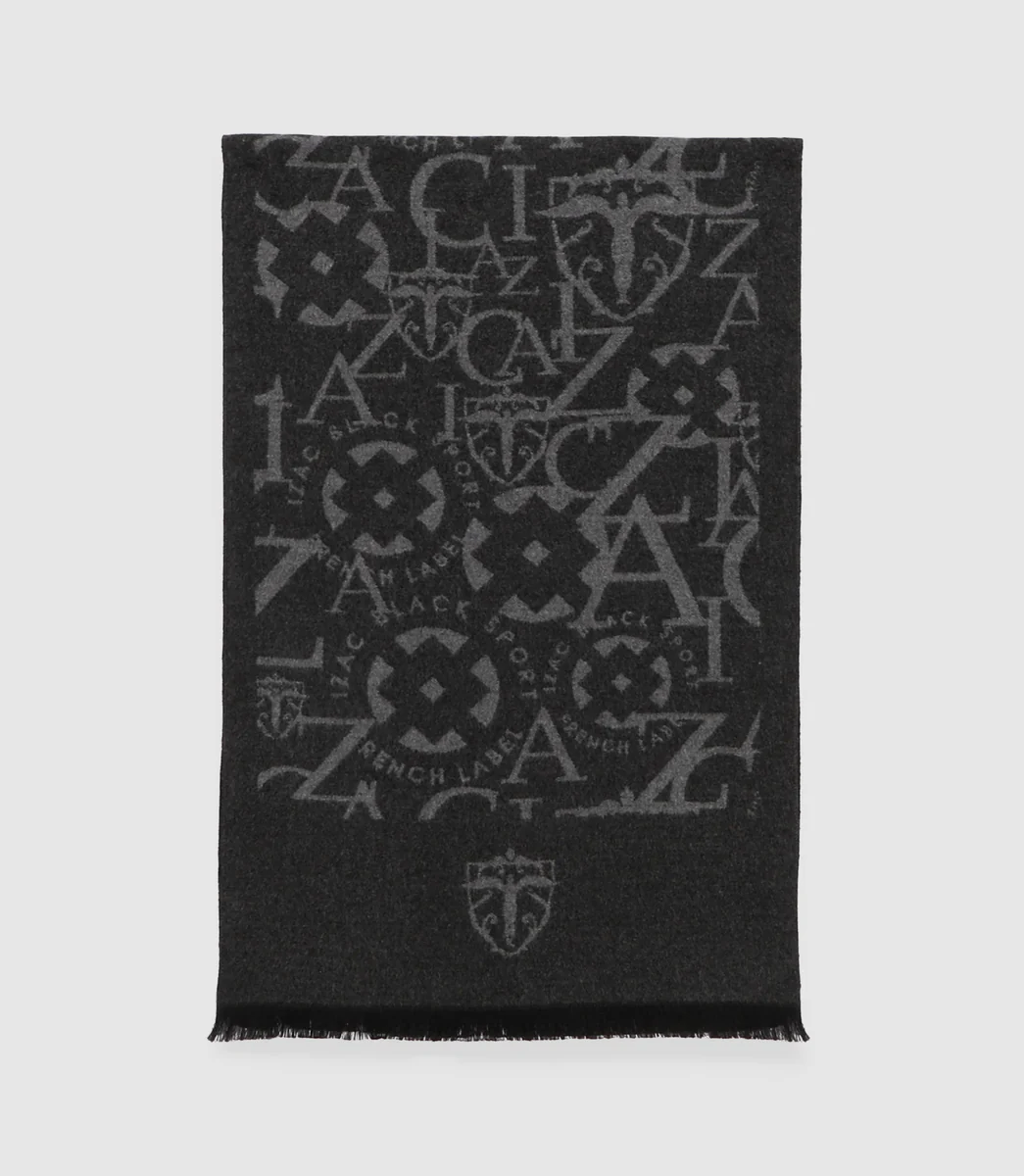Echarpe avec logo gris anthracite ADRIANO