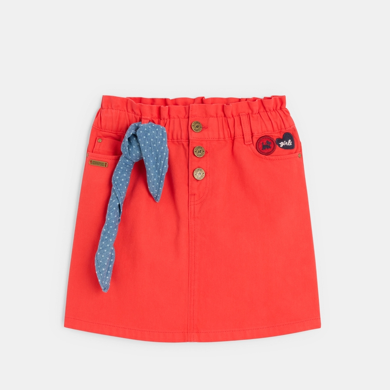 Jupe denim fille rouge Chipie