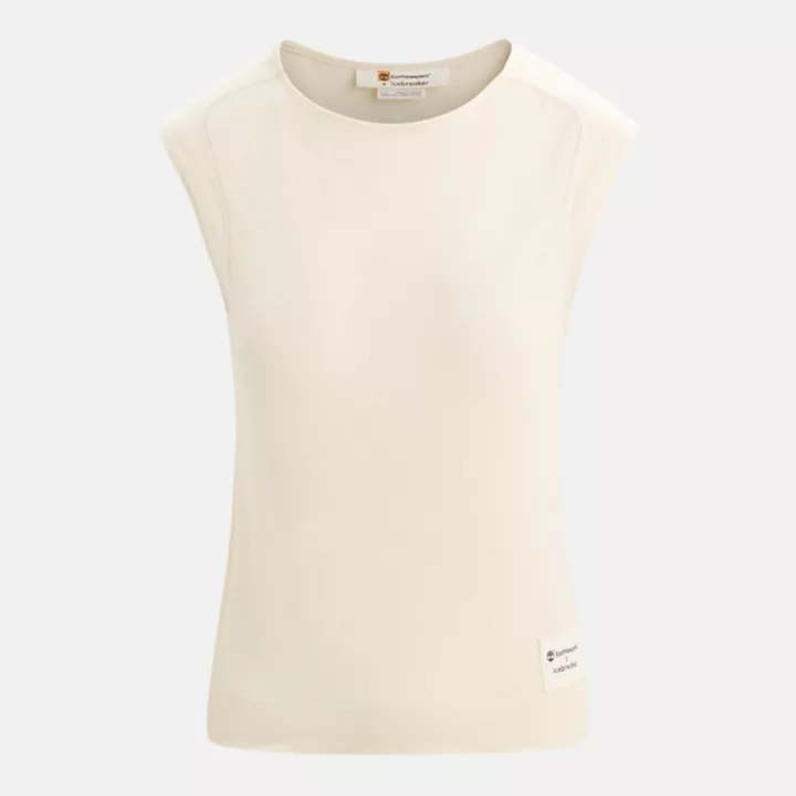 Haut sans manches Timberland x Icebreaker en laine mérinos pour femme en blanc