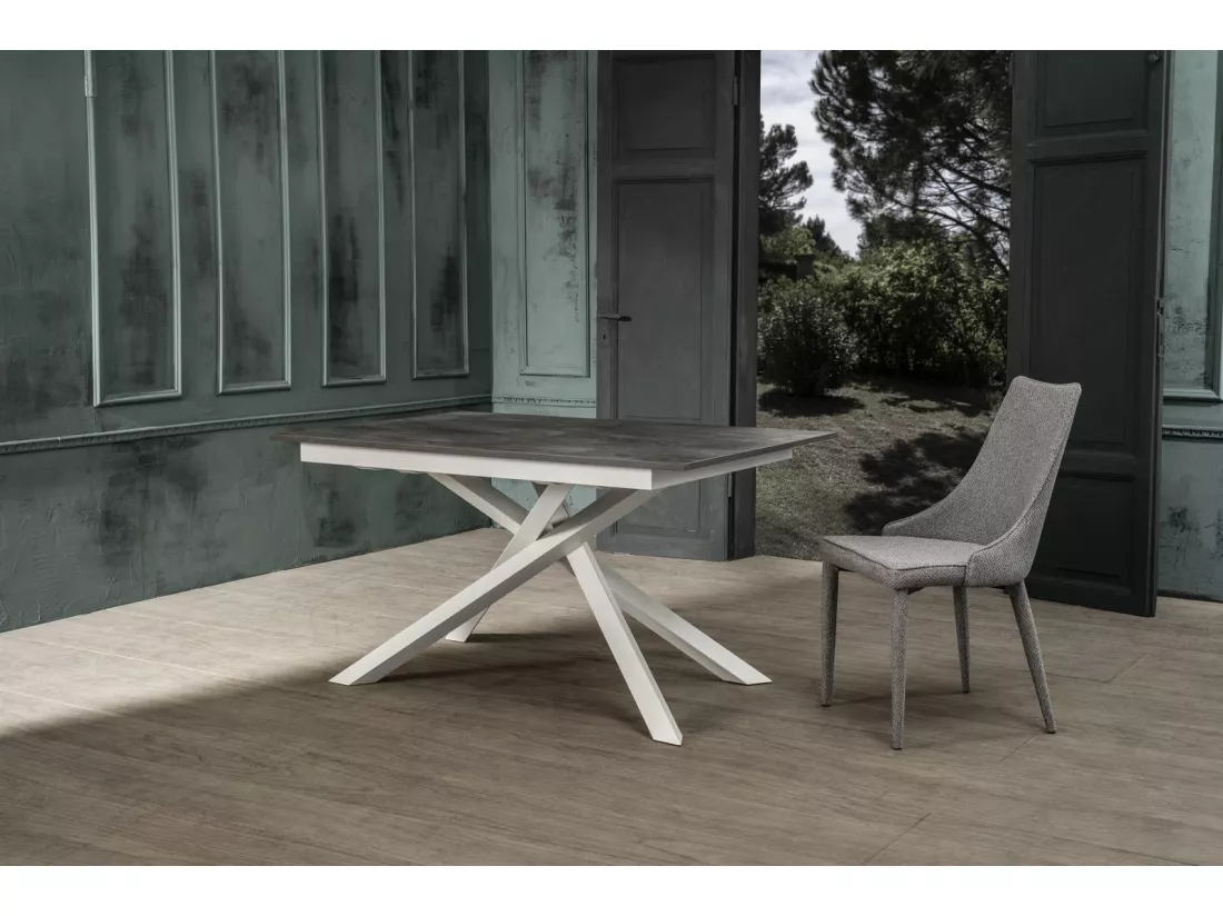 Pulse Table extensible (140/190 x 90 cm) en Mélamine Blanc