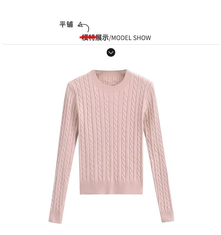 Shira - Kabelgebreide crop top