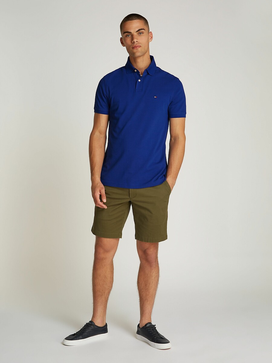 TOMMY HILFIGER<br>Polo reta e elástica, 2 botões