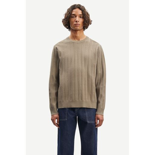 Samsøe Samsøe Gabriel Crew Neck Striktrøje, Fallen Rock, XXL