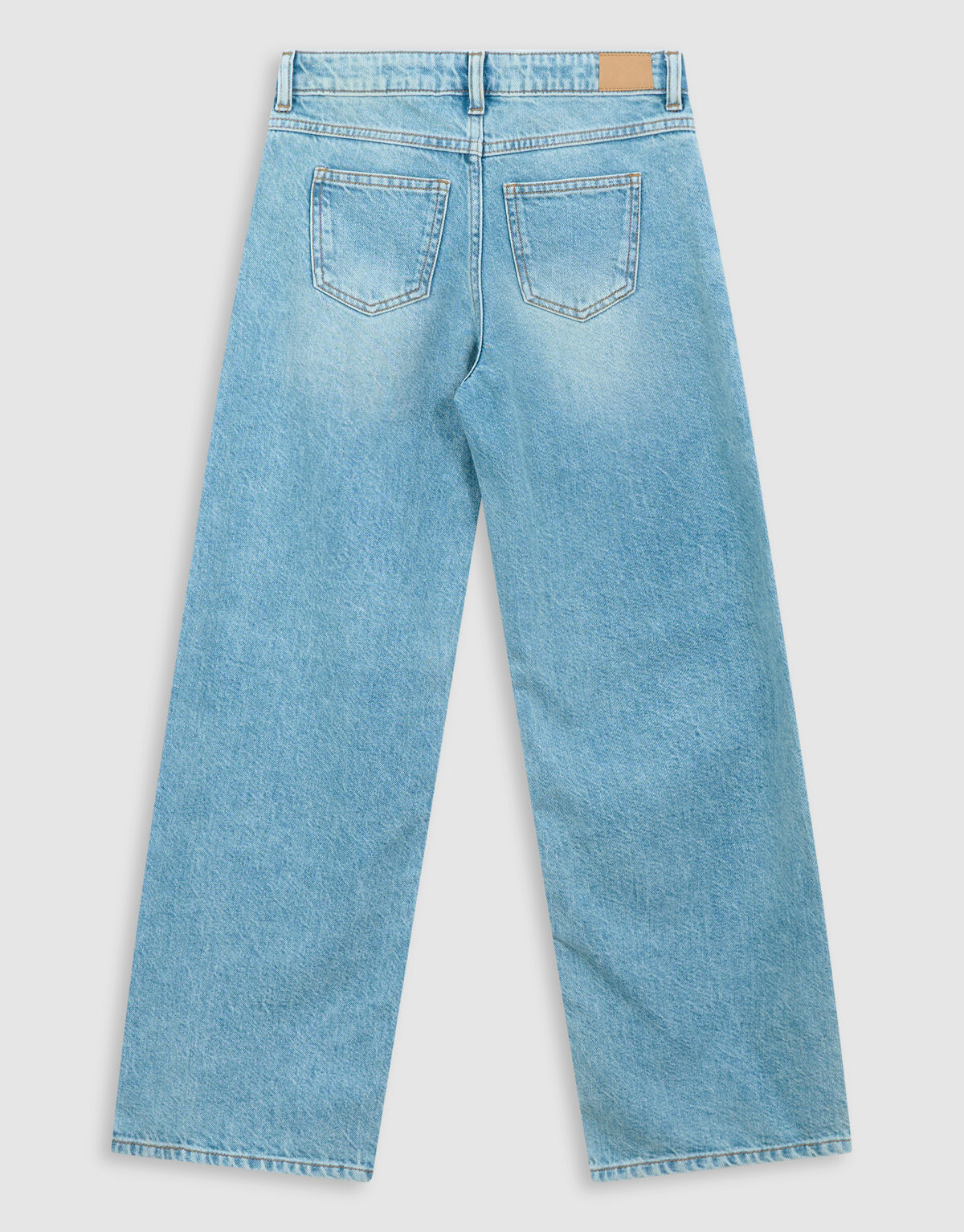Heart Print Wide Leg Fit Jeans Blauw