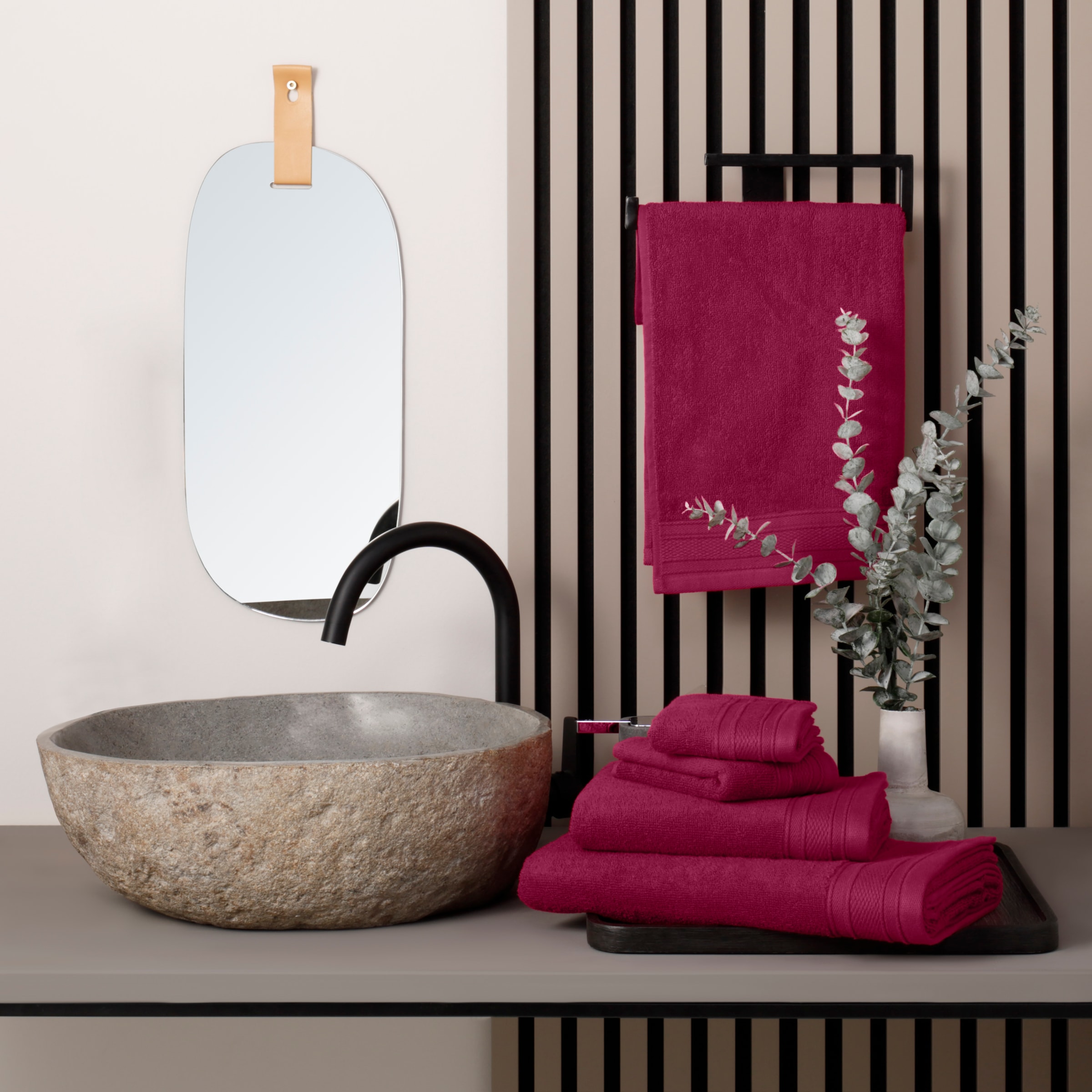 Bruno Banani Handtuch Set »Robby, Premium Handtücher, 500 gr/m², 100% Baumwolle« Set 5 Stk. Frottier Duschtücher, Handtücher, Gästetücher, Set, 5-tlg, 5 Jahre Garantie