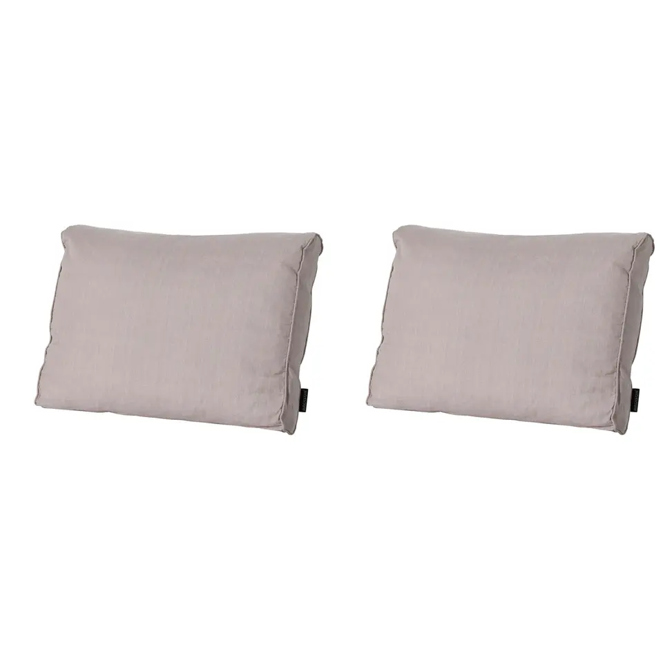 Madison - Lounge Rugkussen Basic taupe - Ca. 40x60 cm - Set van 2