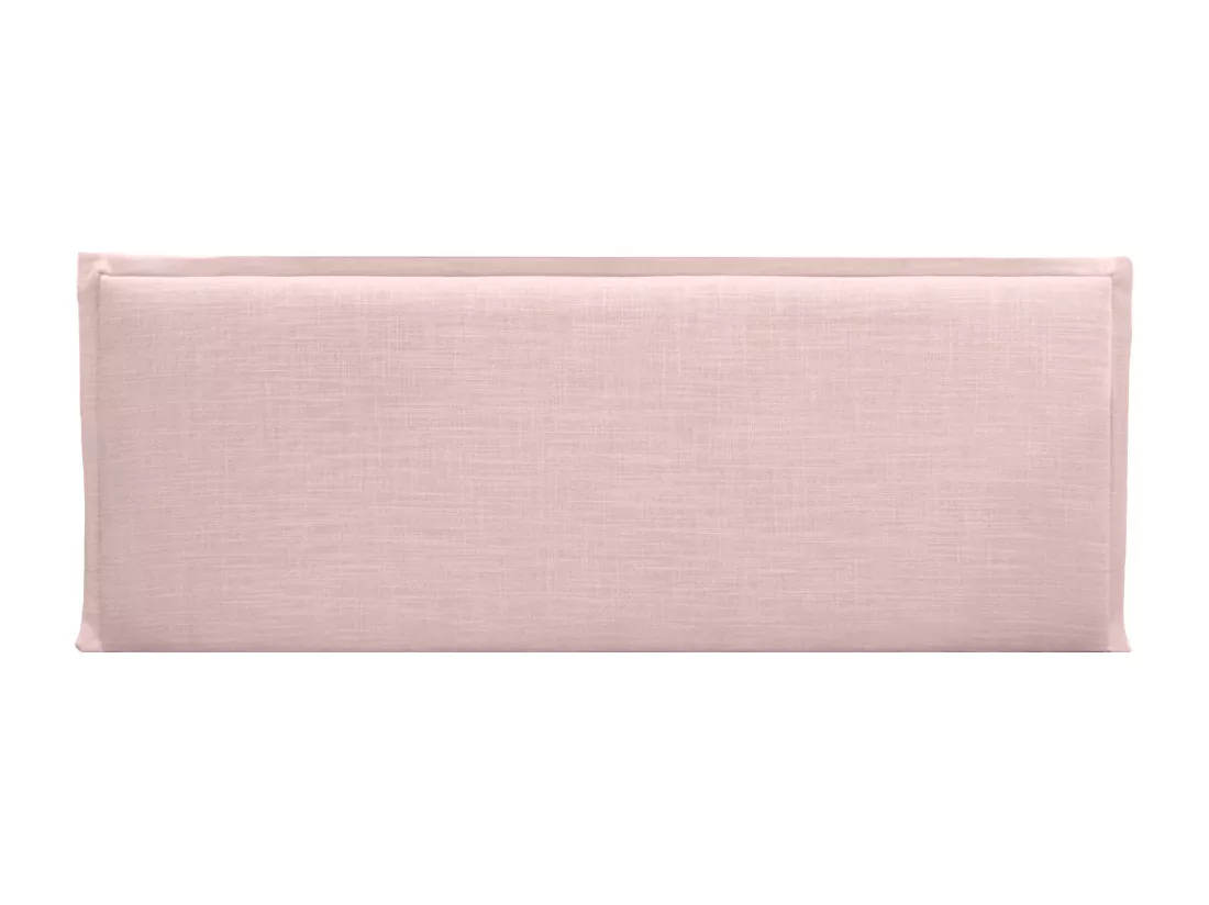 DHOME Tête de lit en lin naturel uni avec passepoils 135x50cm Lits 120/135 - Rose Pâle