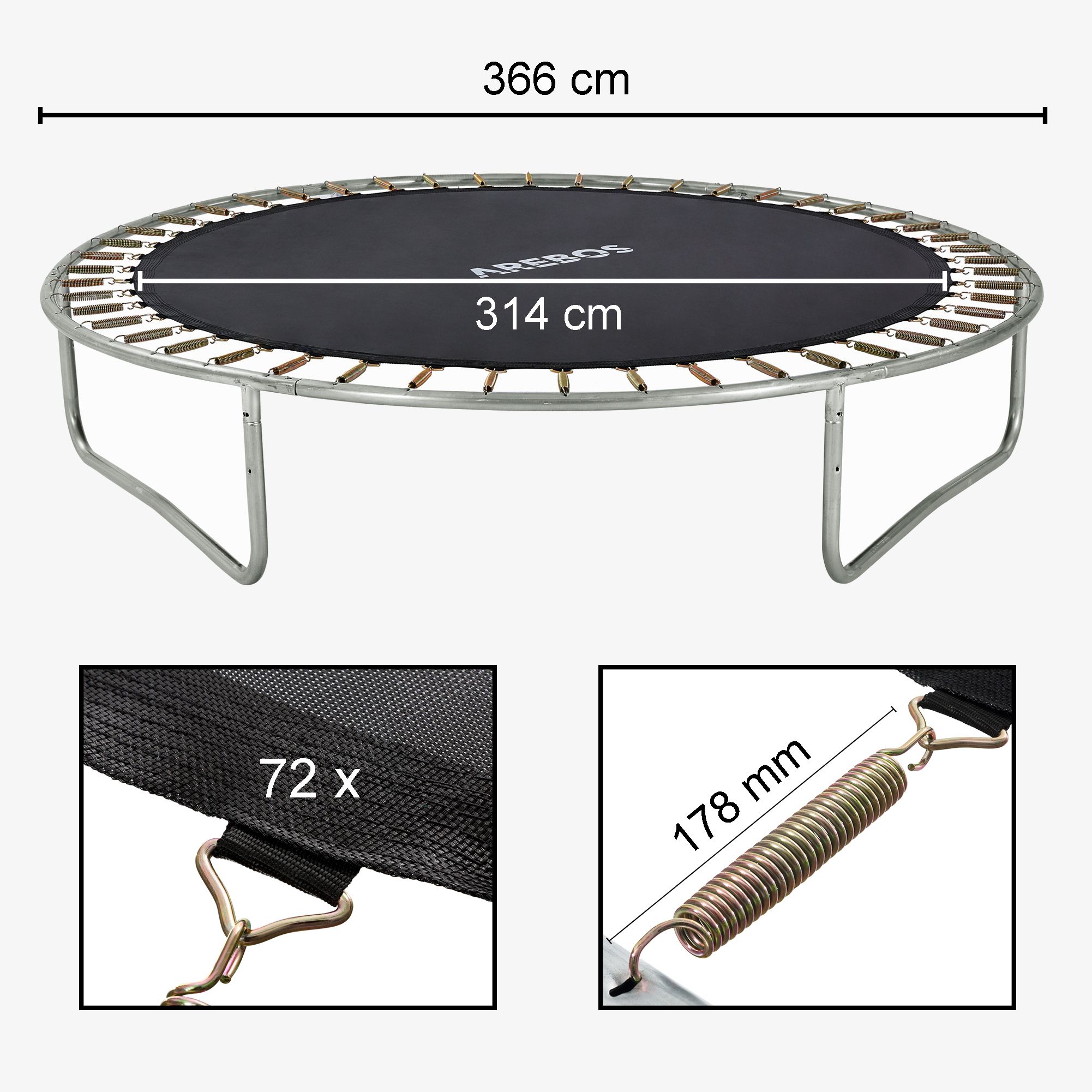 Sprungmatte für Trampolin 366cm