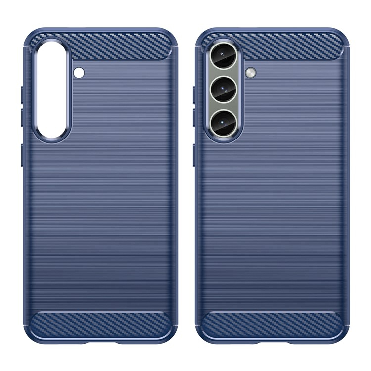 Samsung Galaxy S24  Plus Gummi Case Schutzhülle Carbon Look - Blau