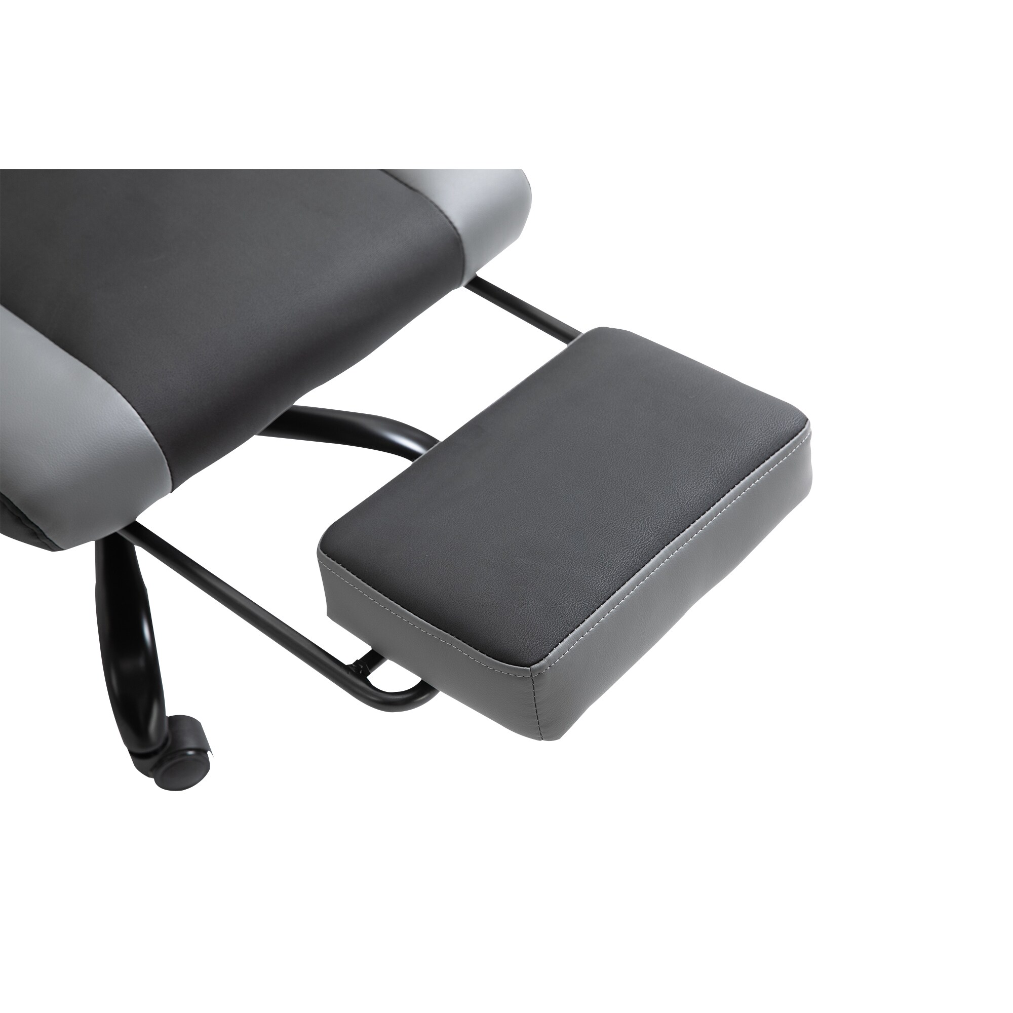Vinsetto Gamingstuhl mit Fußstütze schwarz 52 x 64 x (122-128) cm (BxTxH)