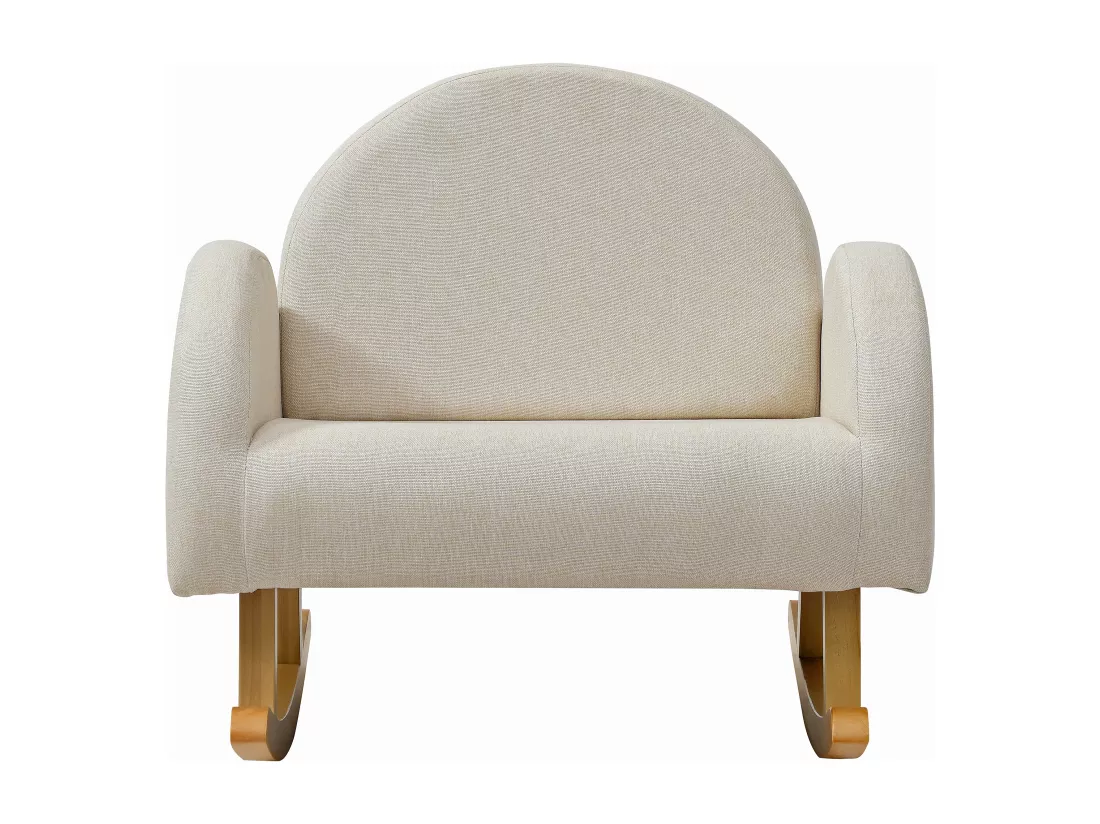 Fauteuil pour enfant à bascule en tissu beige ESLIDA