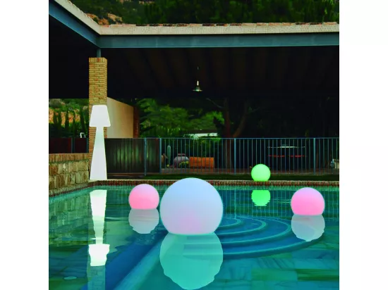 Boule lumineuse extérieure Buly 30 cm Recharge solaire + flottant