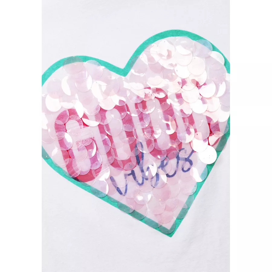 MINOTI Longsleeve „Good Vibes“ Weiß