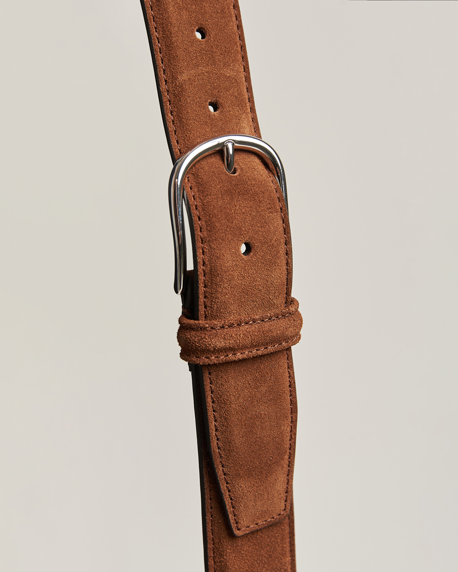 Anderson's Suede 3,5 cm Belt Brown
