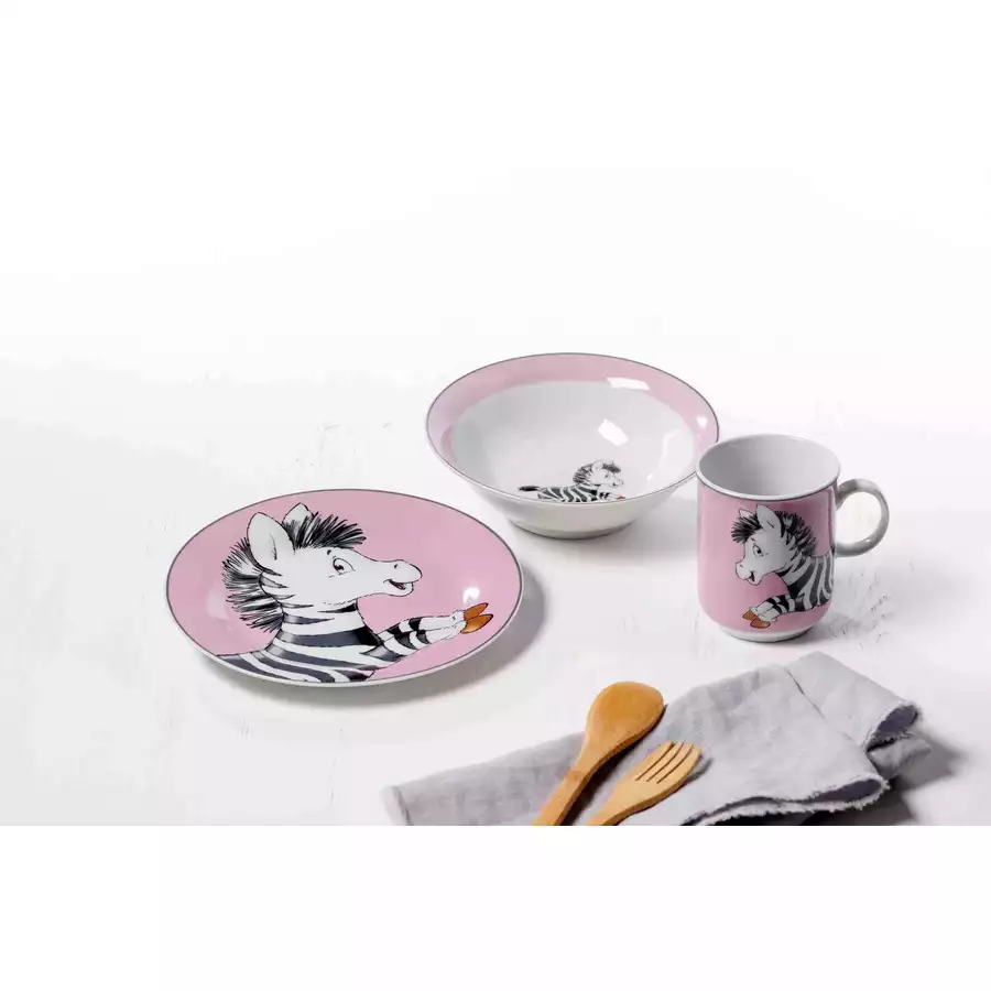 Ritzenhoff & Breker GmbH & Co. KG Geschirr-Set mit Kinderbecher Happy Zoo Zebra 7er Set bunt