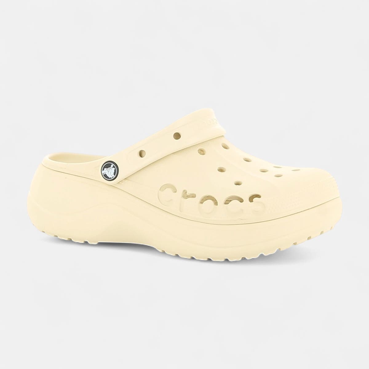 Claquettes de plage à talon compensé Femme beige