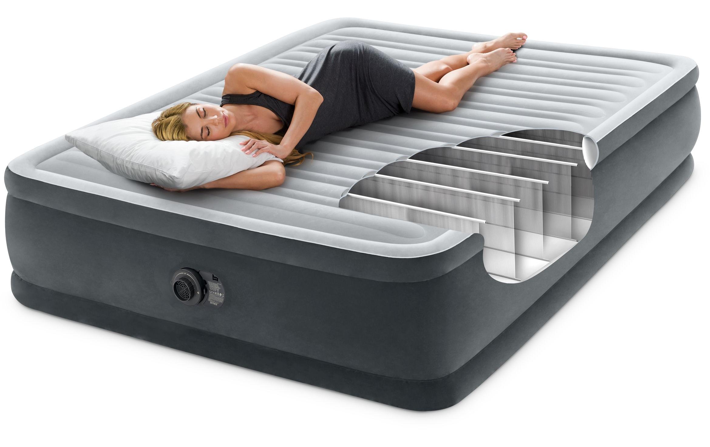 Luftbett Dura Beam Deluxe Queen 152 x 203 x 45 cmLuftbett mit integrierter Pumpe