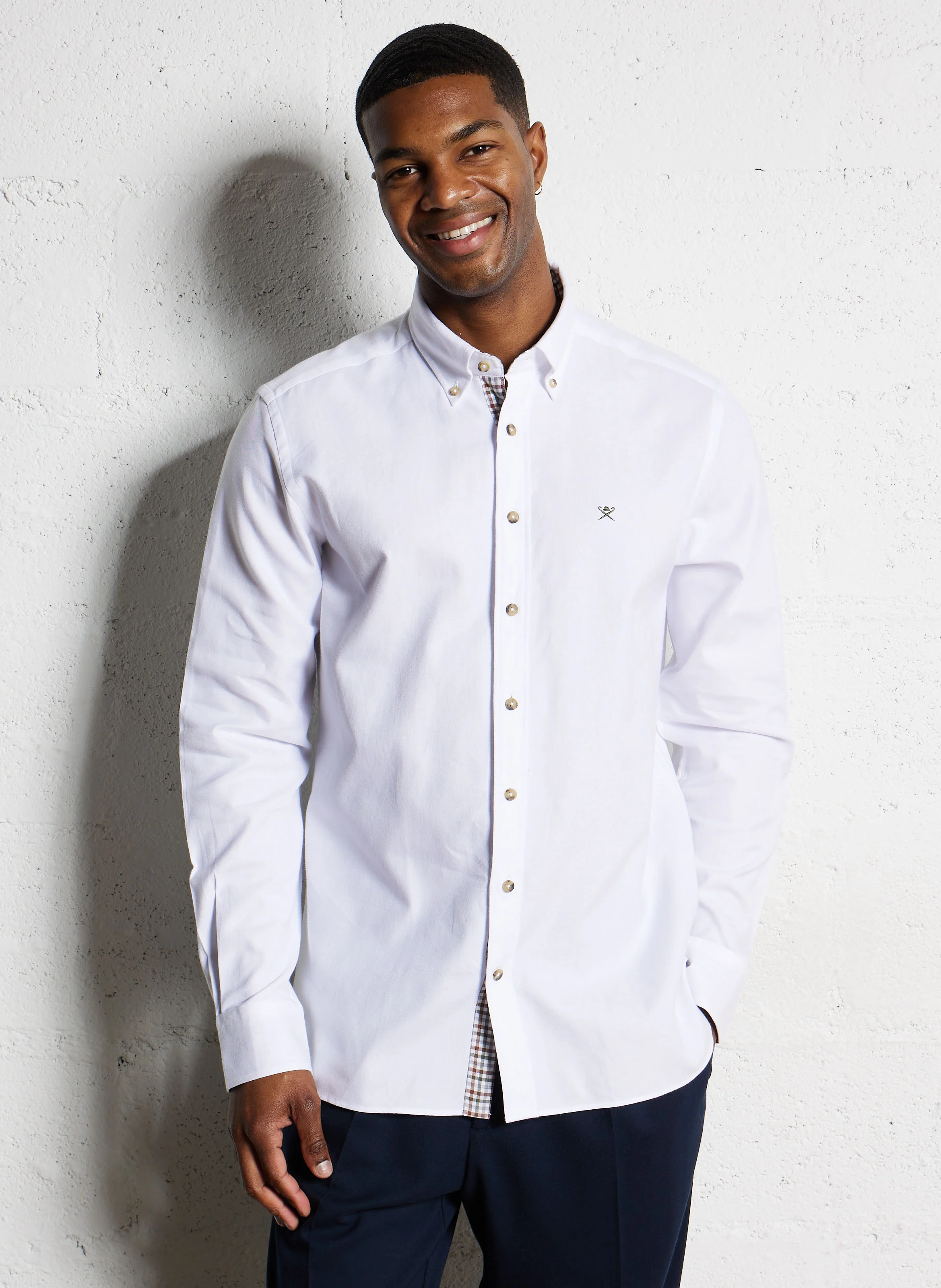 Chemise droite en coton | Blanc