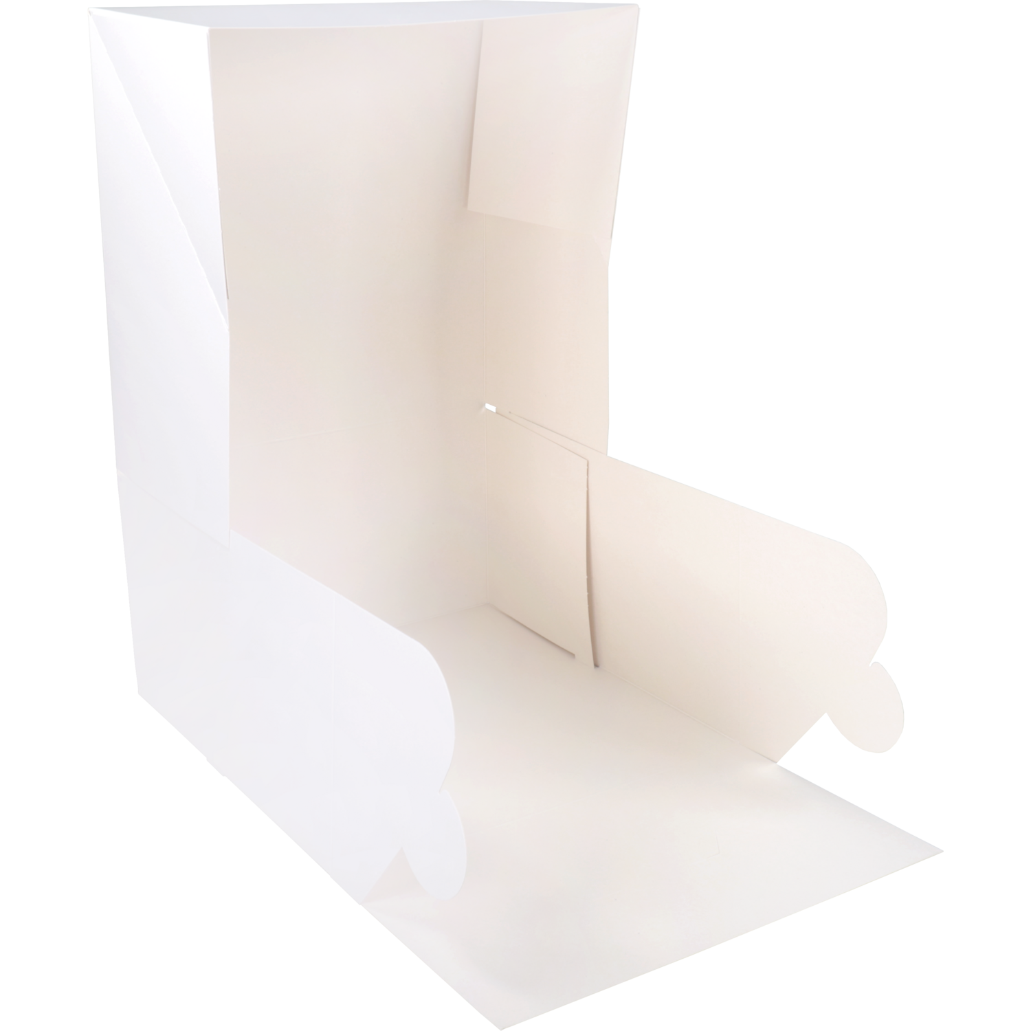 Gebaksdoos, karton, 27x27x15cm, wit