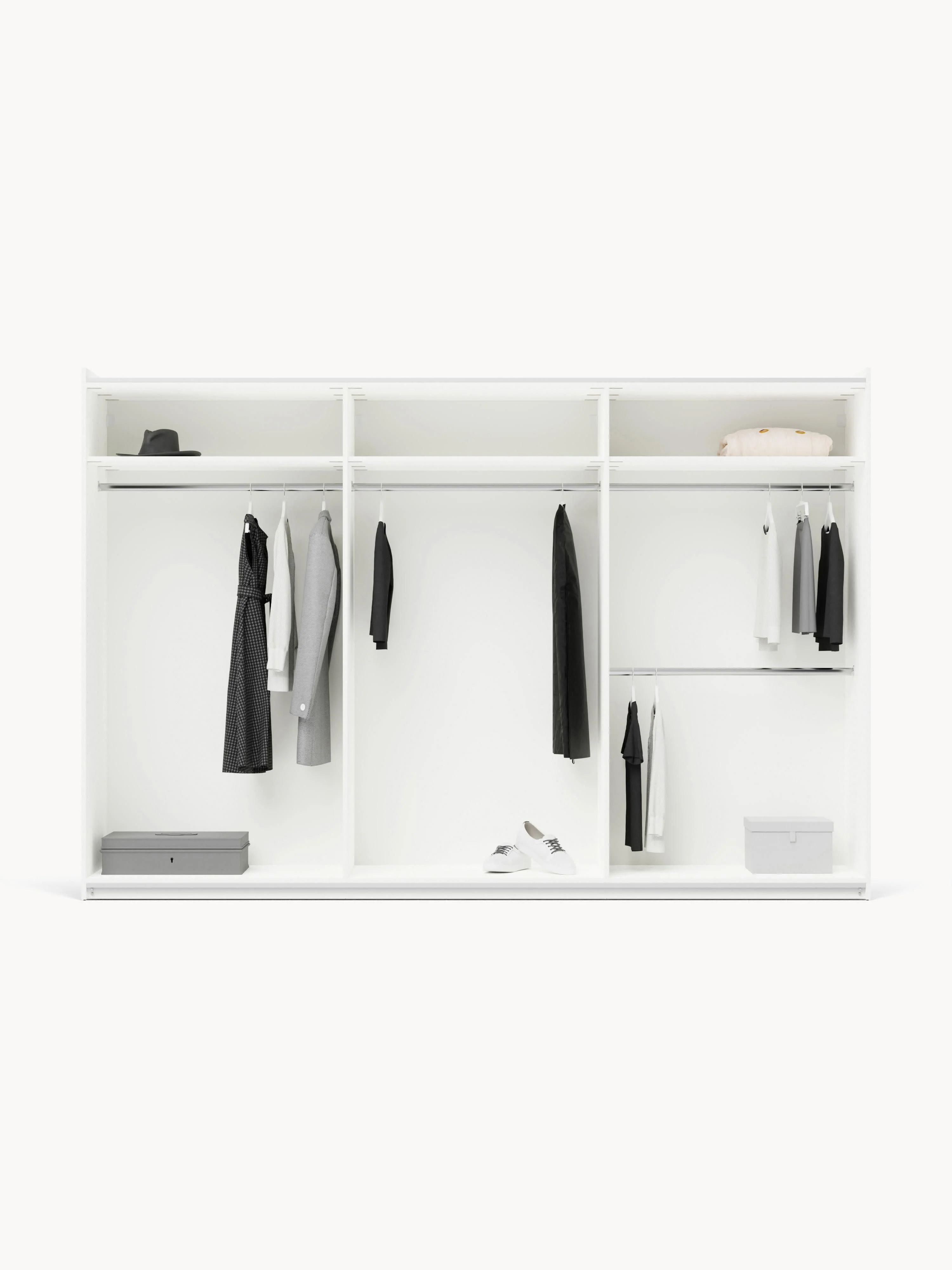 Modulaire schuifdeurkast Simone, 300 cm breed, in verschillende formaten
