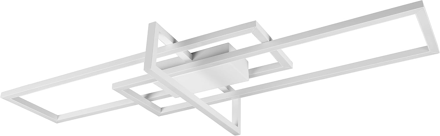 Trio Leuchten LED Deckenleuchte Salinas 620310331, Metall Weiß matt, inkl. 34 Watt LED, Switch Dimmer