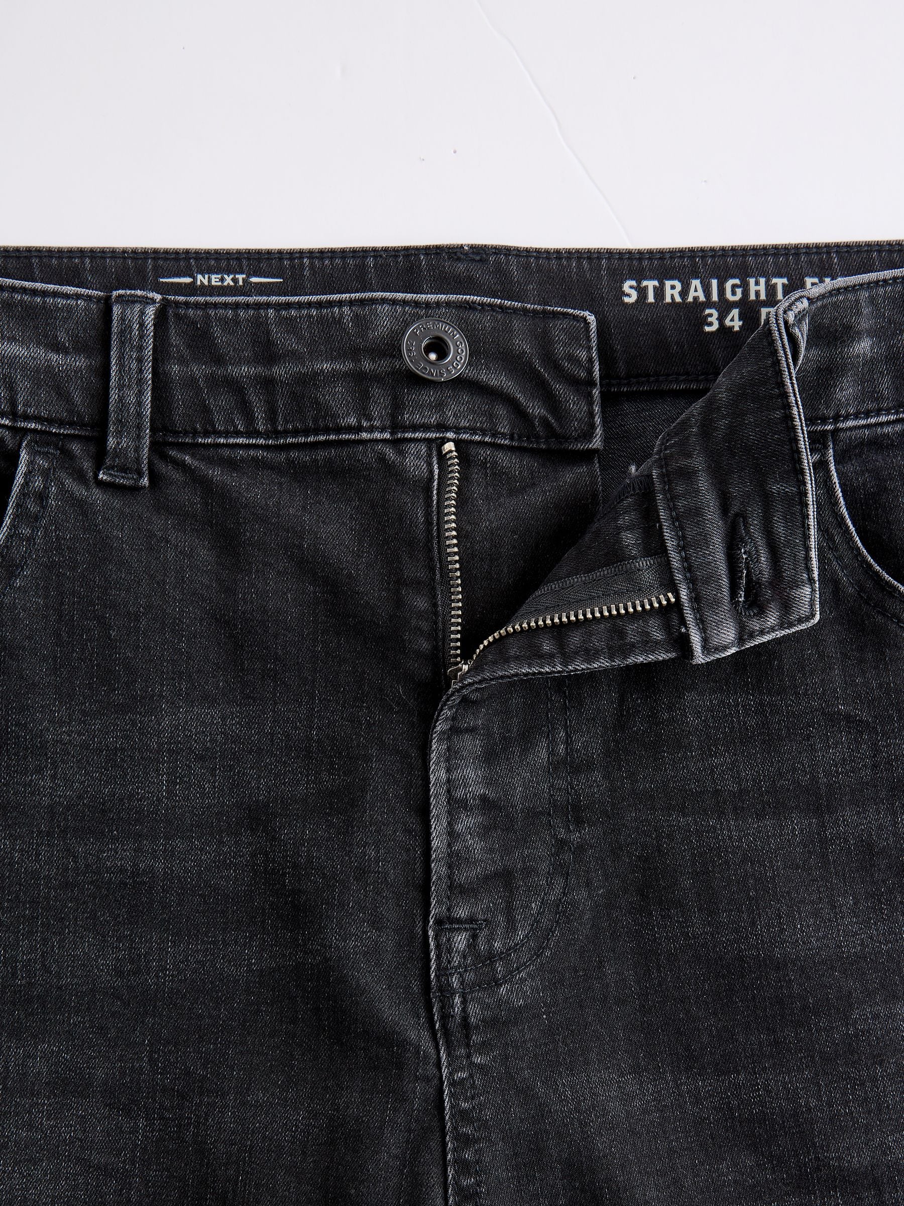 Zwart - Rechte, klassieke jeans met stretch