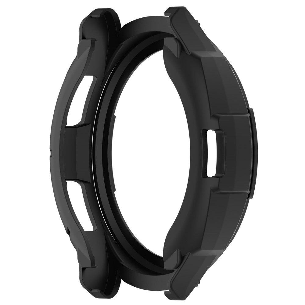 Samsung Galaxy Watch 6 Classic (43mm) Gummi Hülle Bumper mit Lünettenring - Schwarz
