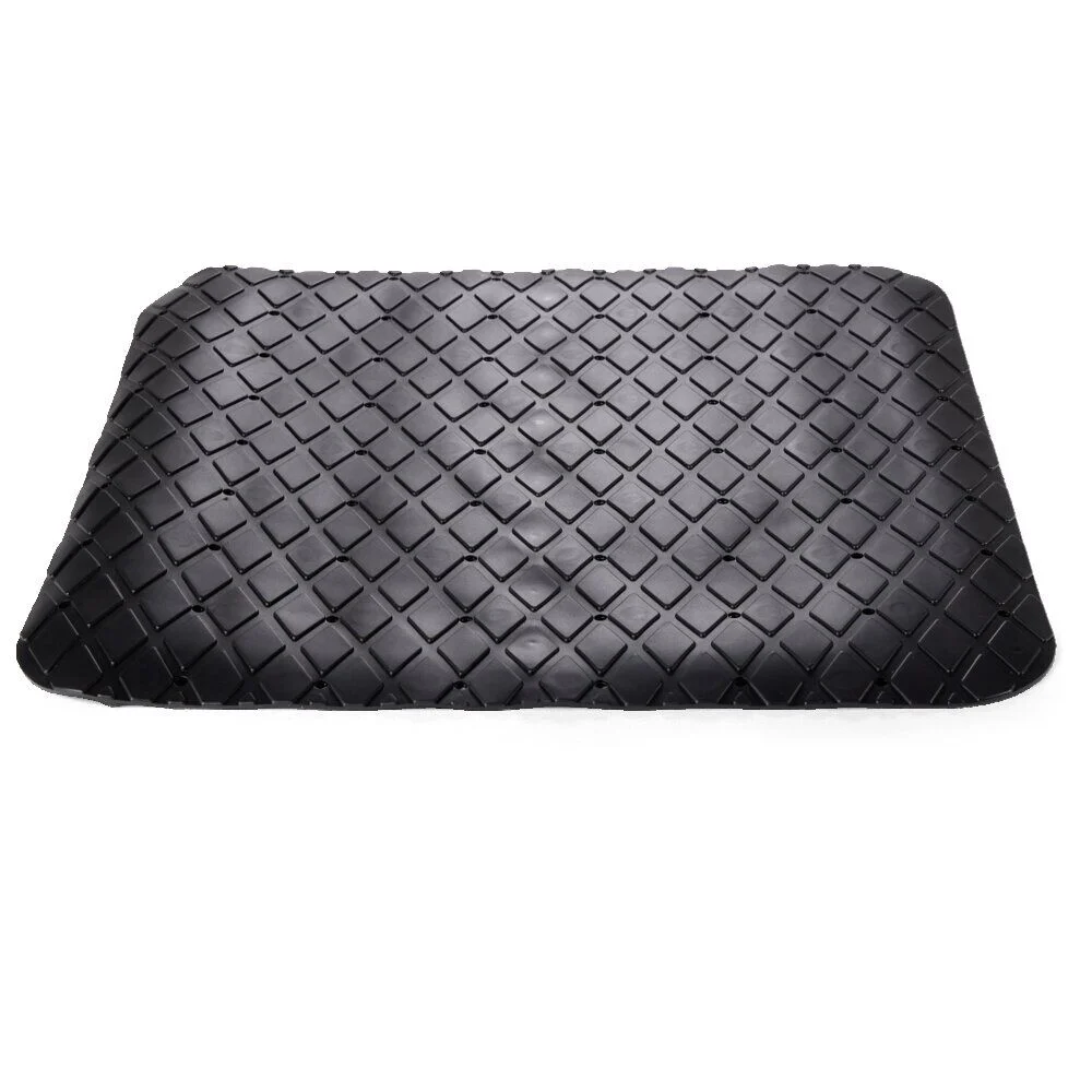 Fond de douche aspect capitonné PVC noir 49,5x50,5cm