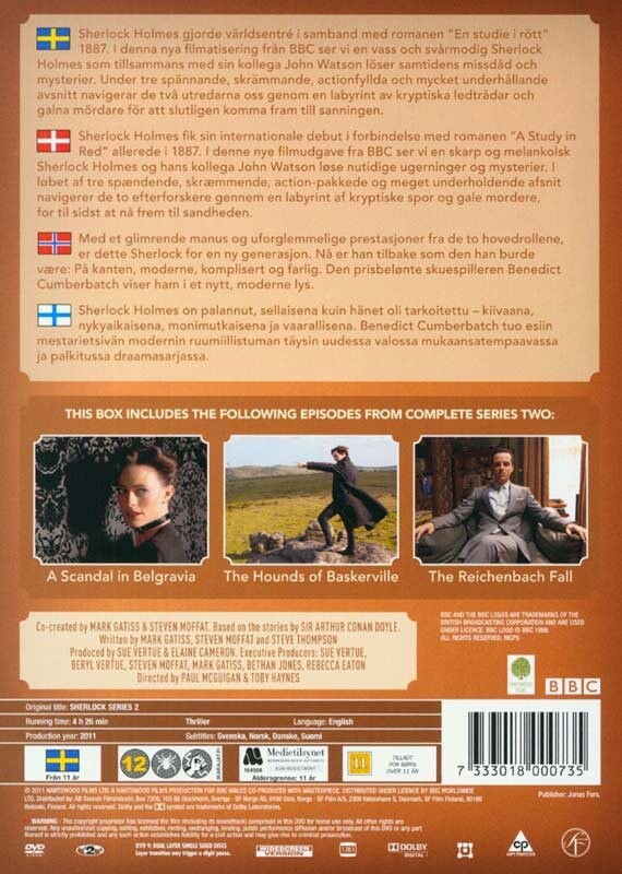 Sherlock Holmes - Sæson 2 - Bbc - DVD