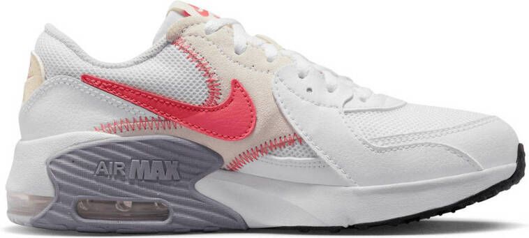 Nike Air Max Excee sneakers wit koraalrood grijs