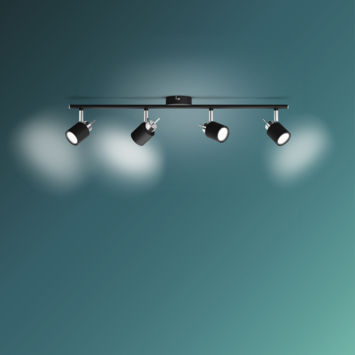Philips spot Meranti 4-lichts zwart