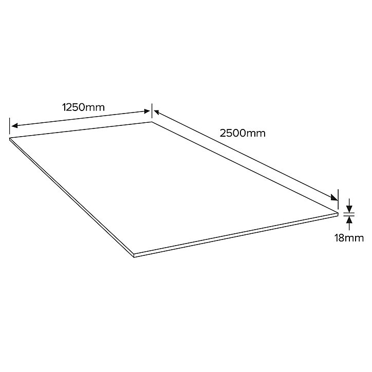 Panneau aggloméré - 250 x 125 cm, ép.18 mm (vendu au panneau)
