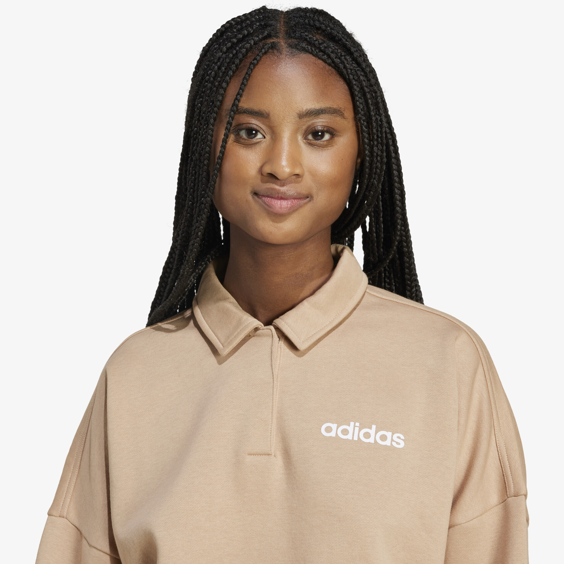 adidas Essentials Linear Fleece Polo Damen Hoodies & Sweater