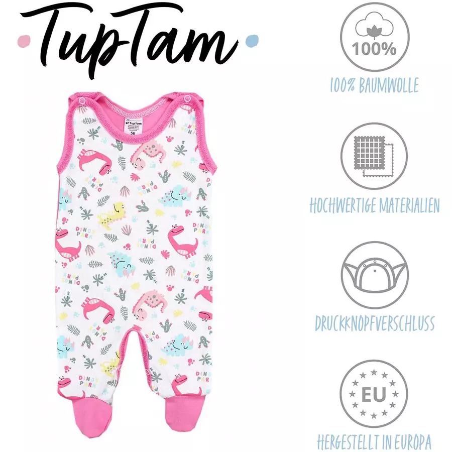 TupTam Baby Strampler Gemustert 2er Set altrosa