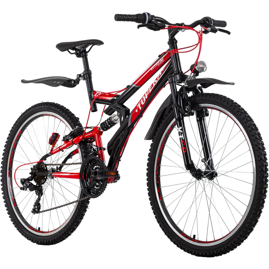 KS Cycling Mountainbike Fully ATB 26 Topeka Schwarz-Rot