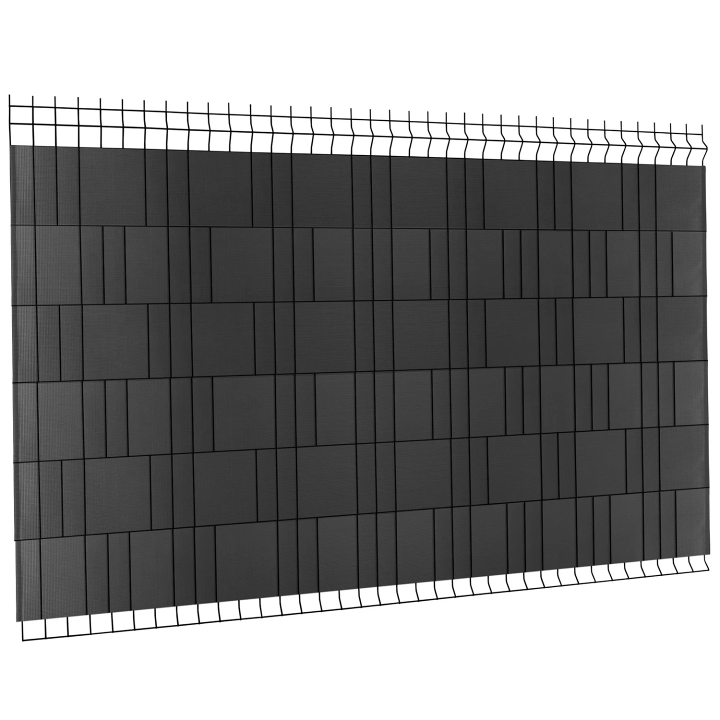 Kit de lamelles occultantes PVC souples gris anthracite horizontales 35 M