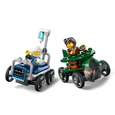 LEGO City 60459 Racerbilpakke flybil mot sykesengbil
