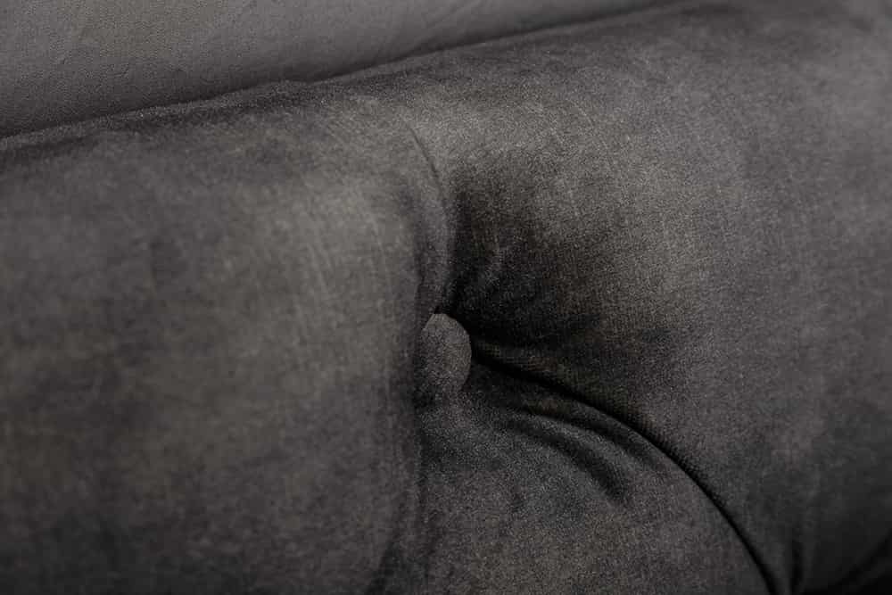 Design Doppelbett PARIS 180x200cm grau Samt Chesterfield