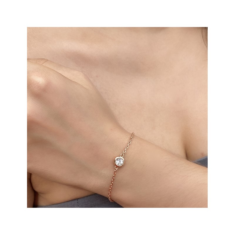 Parure Birth Stone Moon - Or Rosé et Cristal