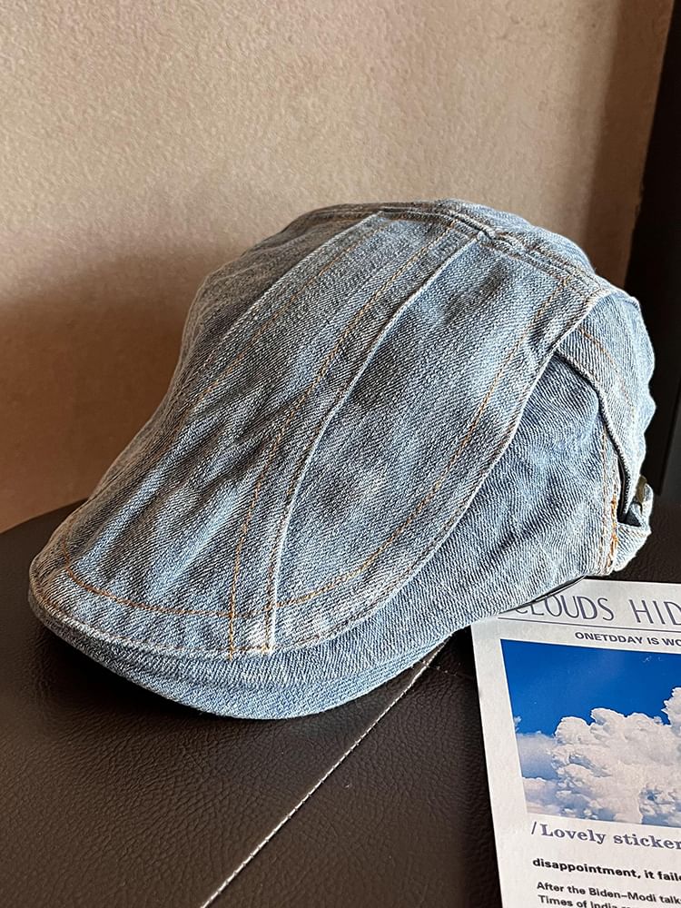 Cap Station - Denim krantenjongenspet
