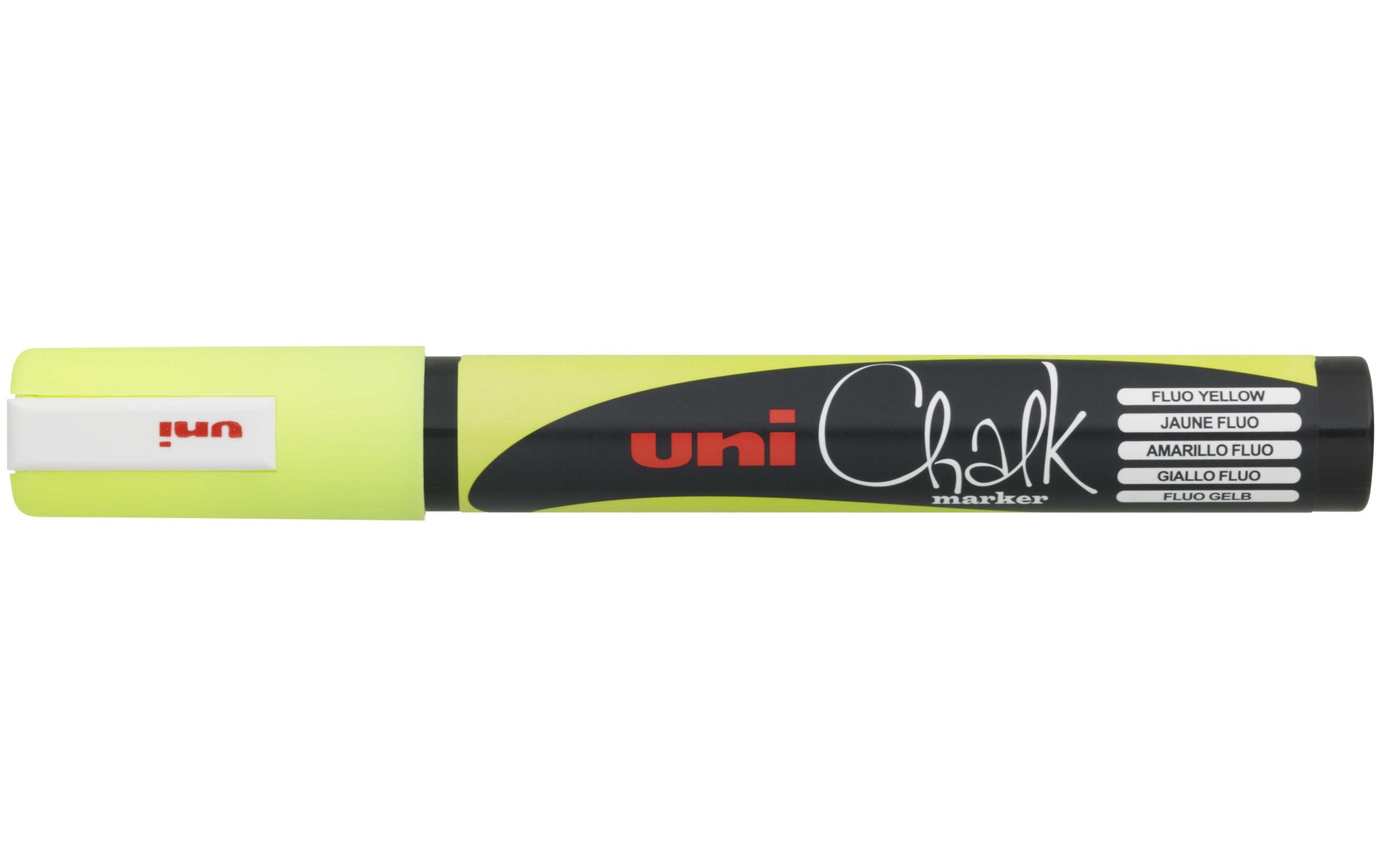 Kreidemarker Uni CHALK 1.8-2.5 mm Fluo GelbGelber Kreidemarker