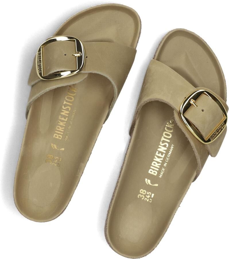 BIRKENSTOCK Slippers Dames Madrid Big Buckle Maat: 40 Materiaal: Suède Kleur: Beige